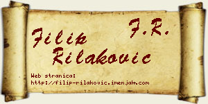 Filip Rilaković vizit kartica
